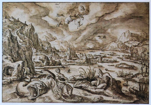 Hans Bol - "Landscape with the Fall of Phaethon" 1569