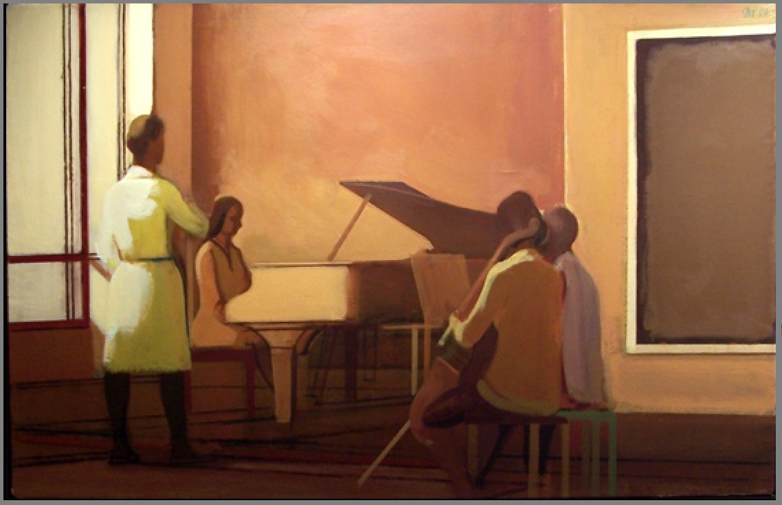 "Gallery Song Recital" 36x56"  1984  [artnet.com]