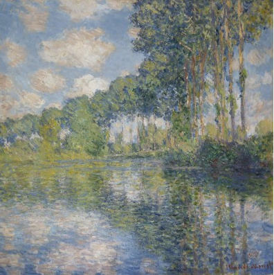 Monet "Poplars On the Epte" 1891 [scottishnationalgallery.org]