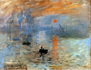 Monet "Impression, sunrise" 1872   [W'ped]