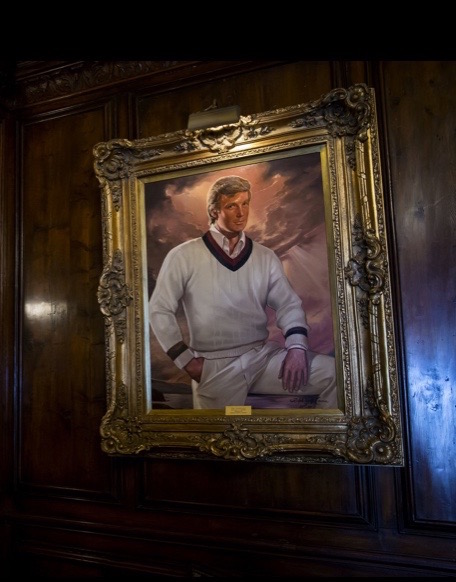 Trump portrait at Mar-a-Lago [New York Times]