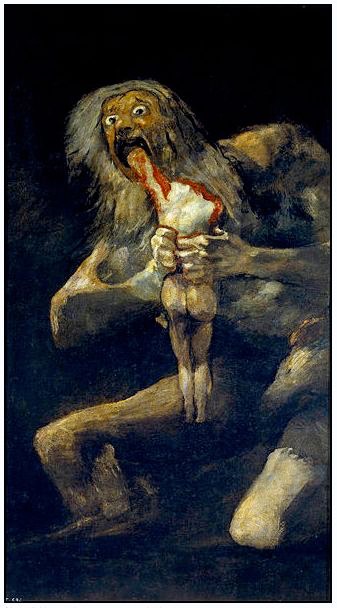 "Saturn Devouring His Children" 1819 [W'ped]