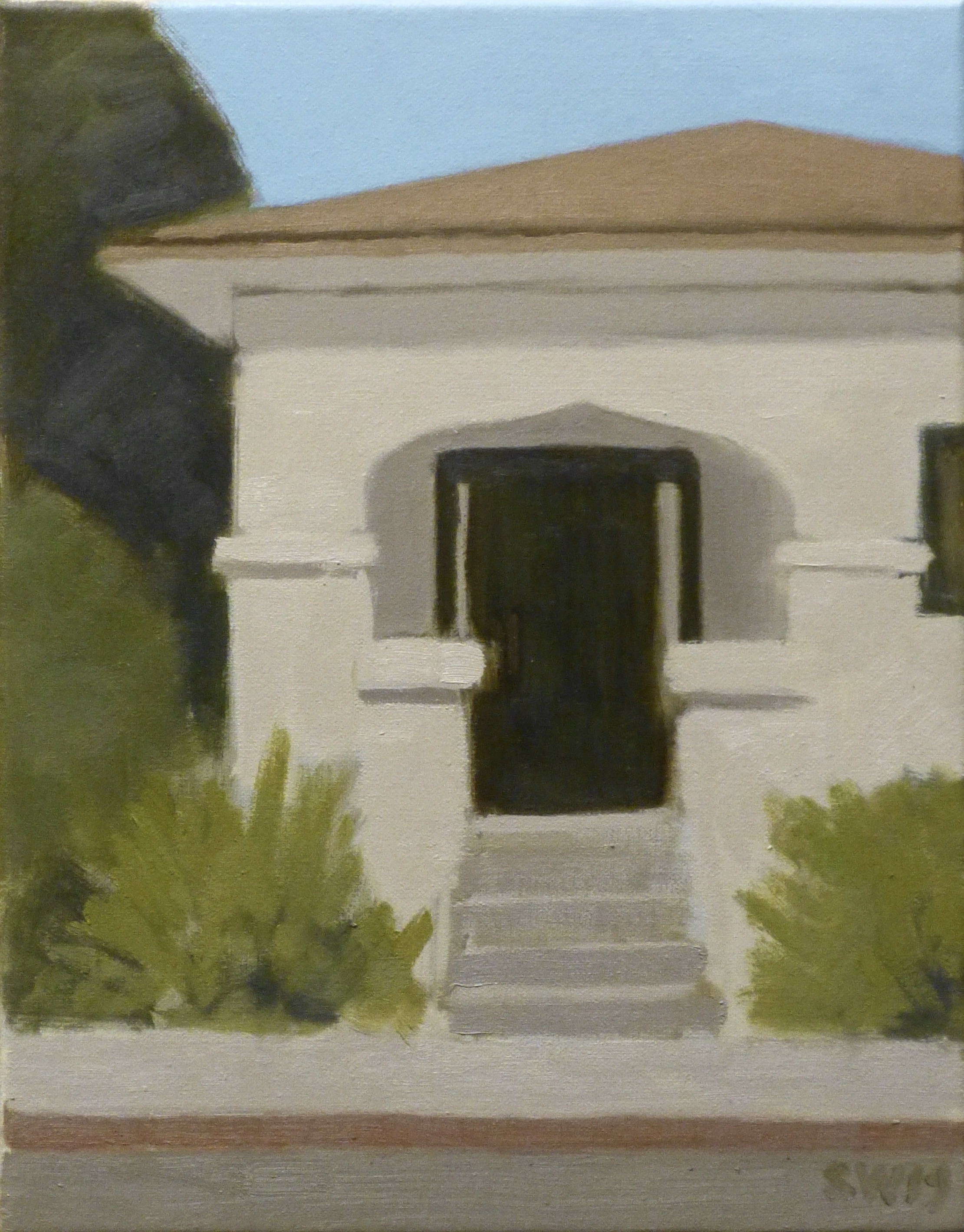 house front with steps  14x11"  2019