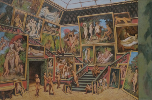 models viewing a private collection