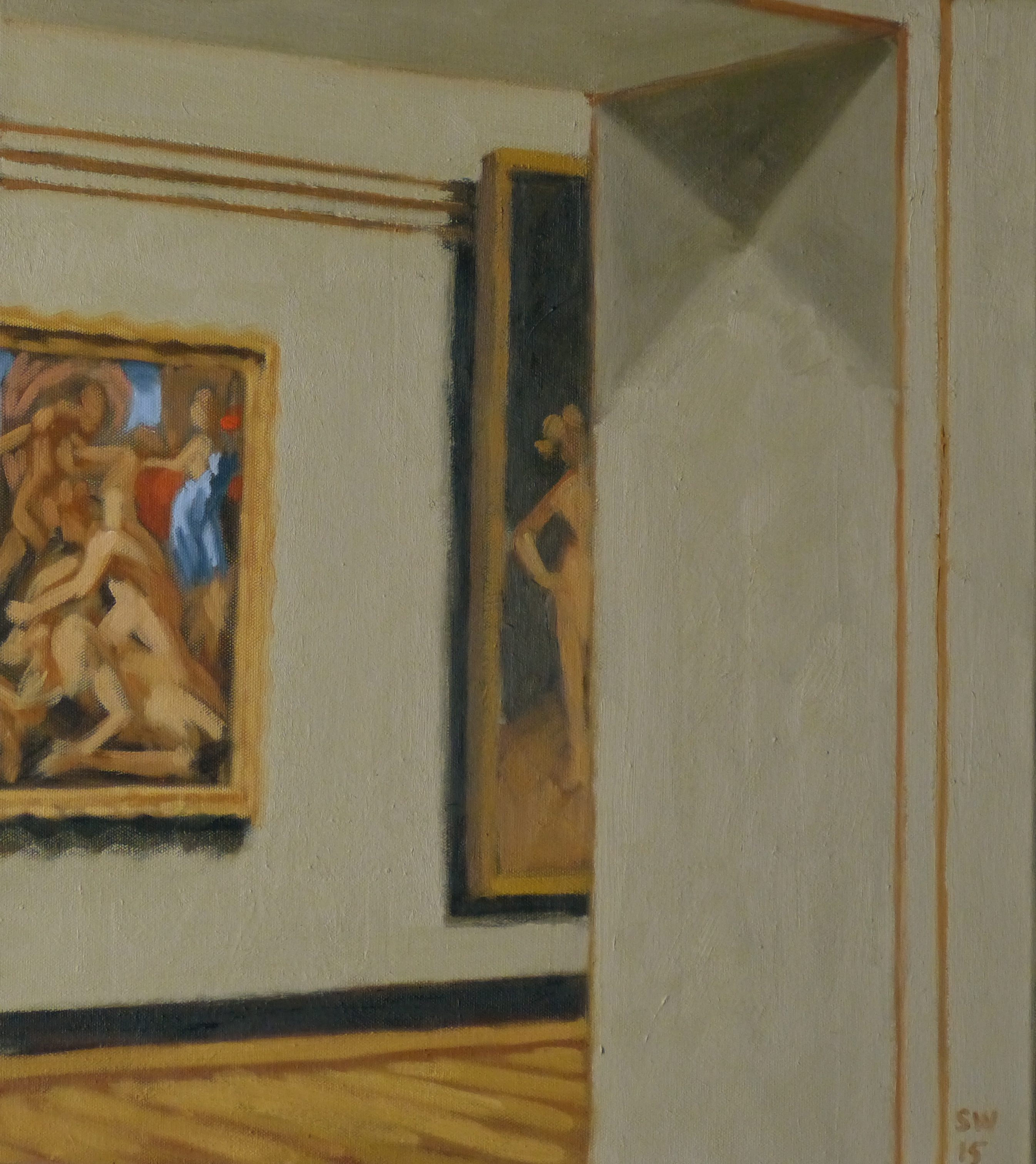 gallery with Moses Defending the Daughters of Jethro