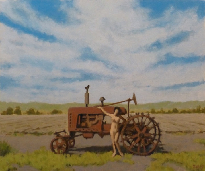 model with older tractor. 20x24". 2013