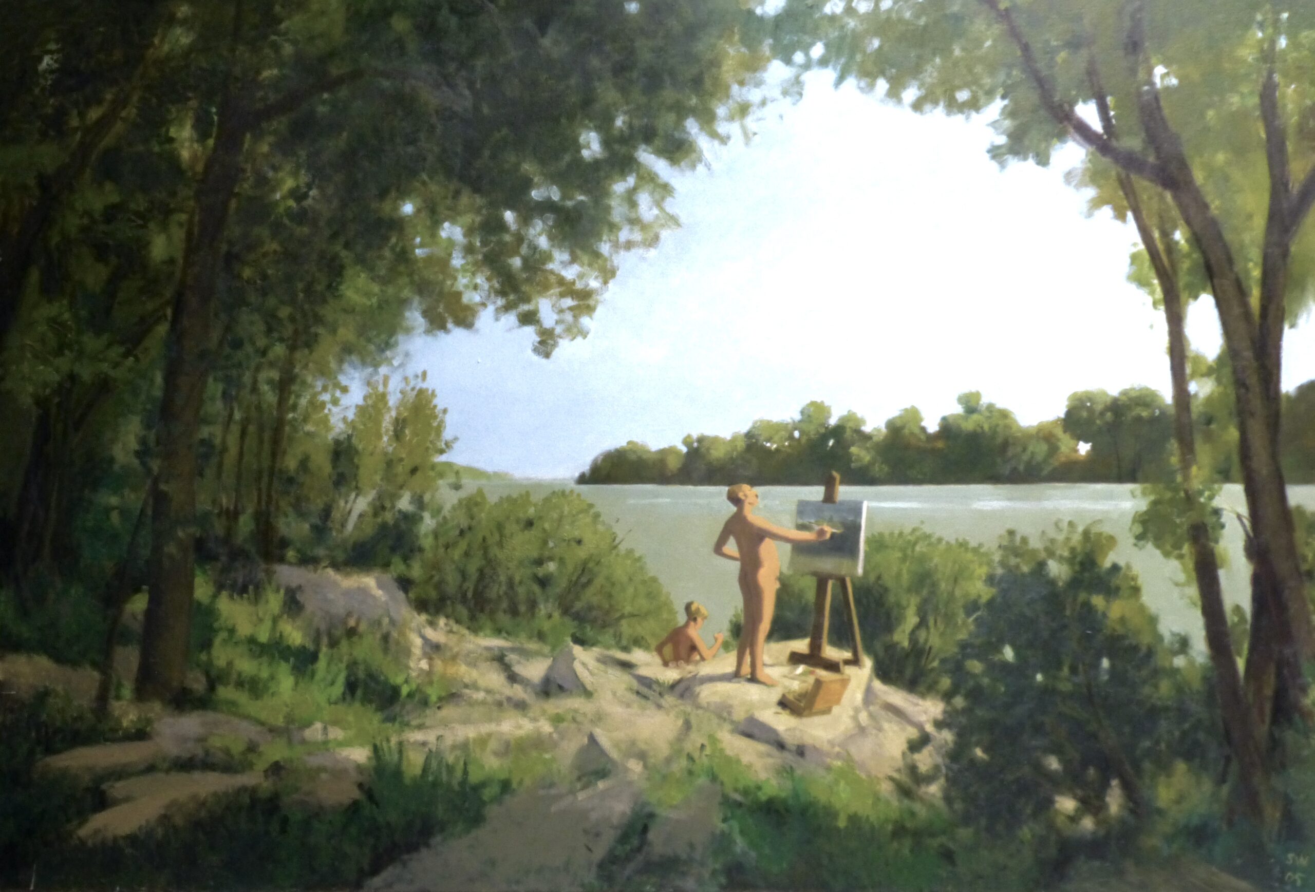 821-painters-on-the-banks-of-the-Sacramento-50x72-1-scaled