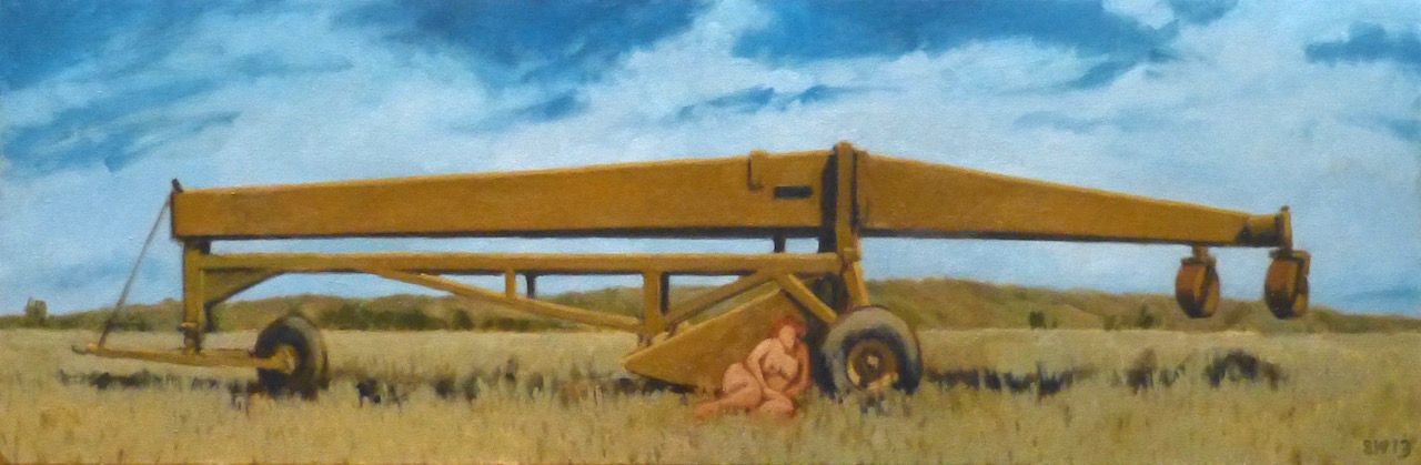 model with grader. 14x42". 2013