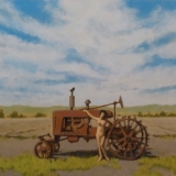 model with older tractor. 20x24". 2013